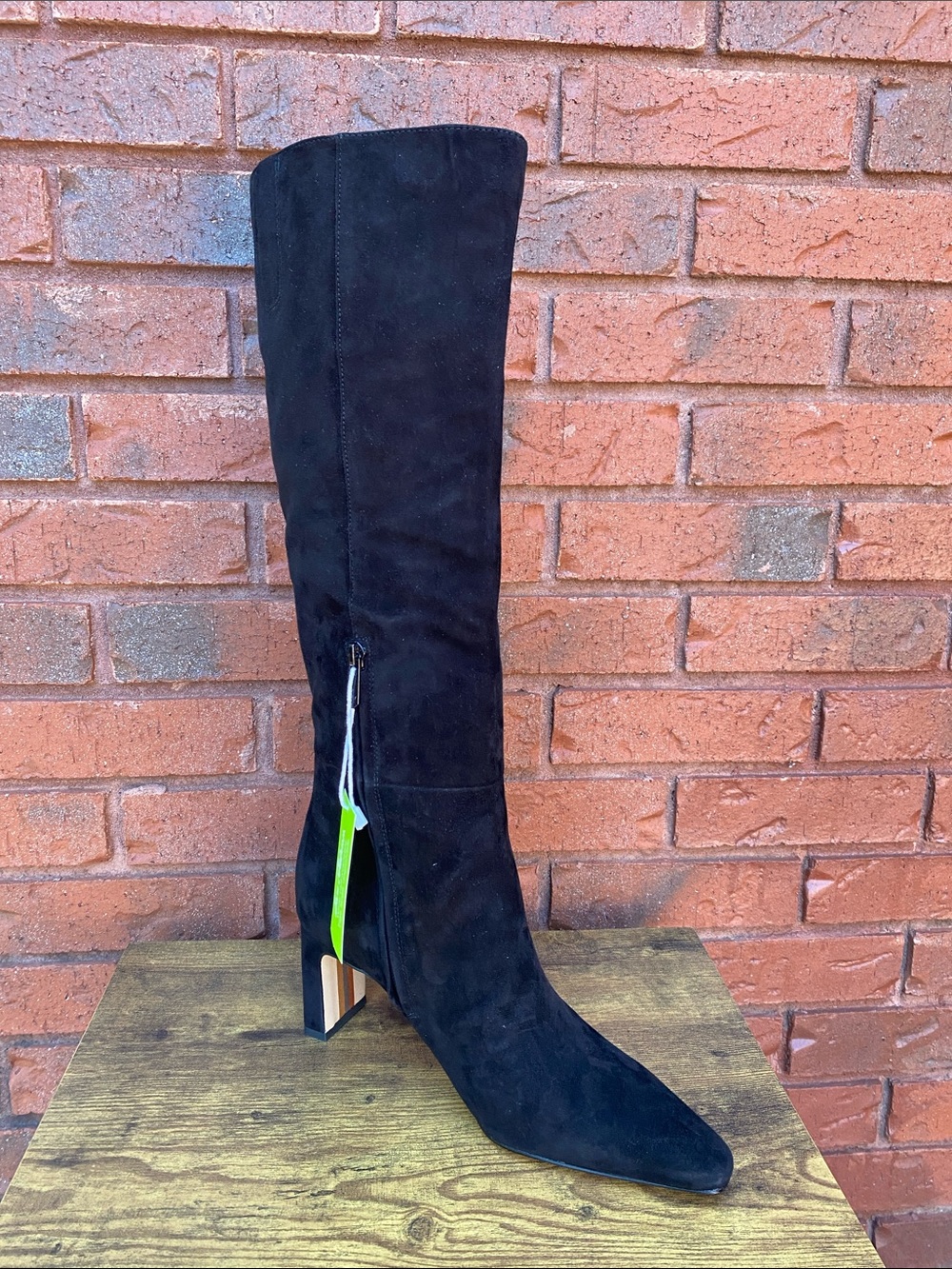 NWT Sam Edelman Black Suede Knee-High Boots 9